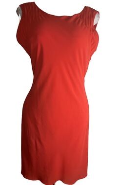 Companix- Orange Sleeveless Dress – Women’s Size 14 | Spring Summer Office Wear